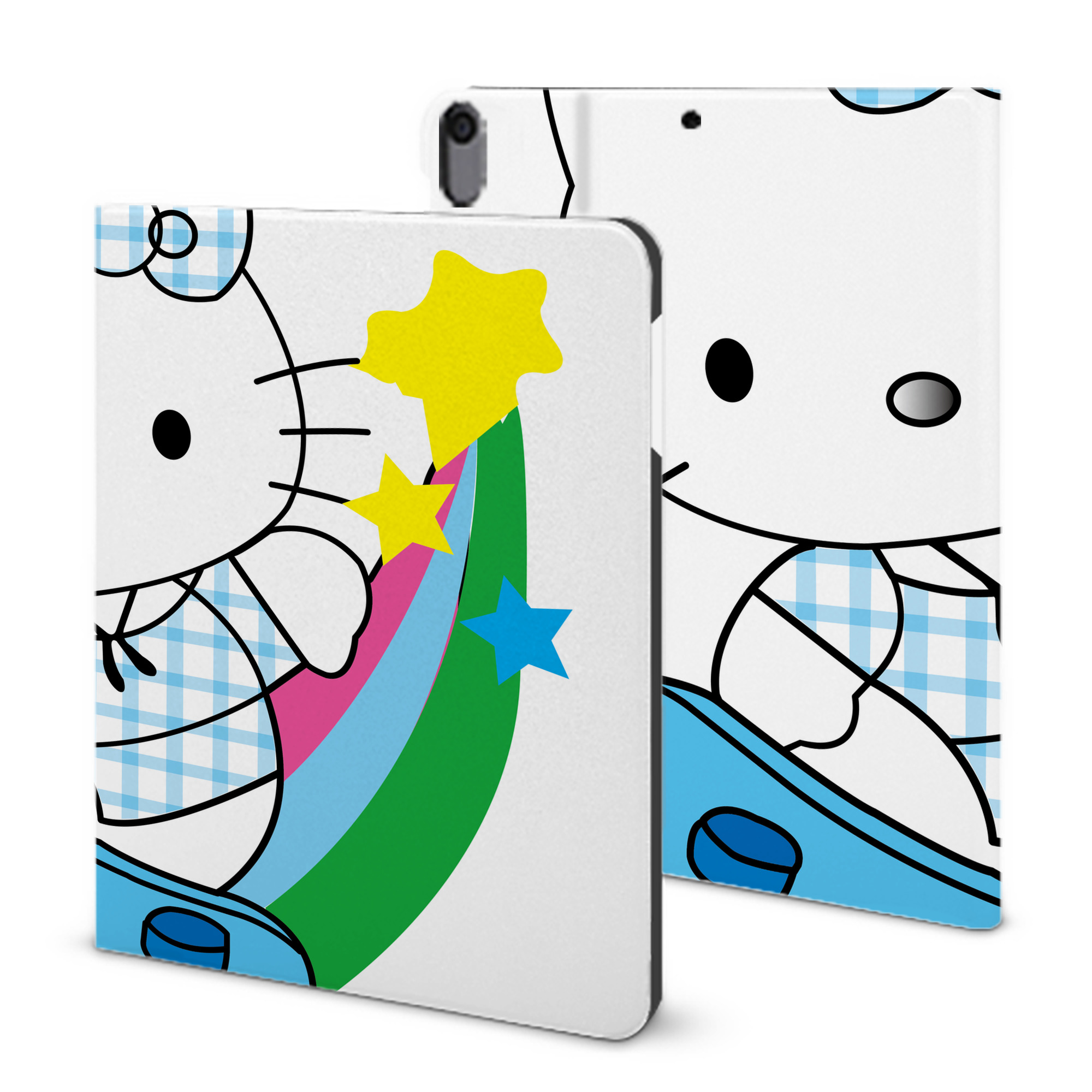 （画像用） Hello Kitty ハローキティ IPad ケース ブック型 PUレザー TPU 耐衝撃 軽量 薄型 ペン収納なし 全面保護 IPad 各モデル対応
